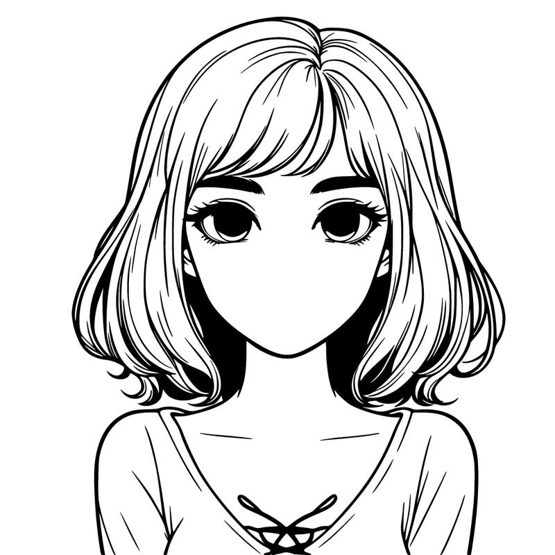 realistic girl with no mouth