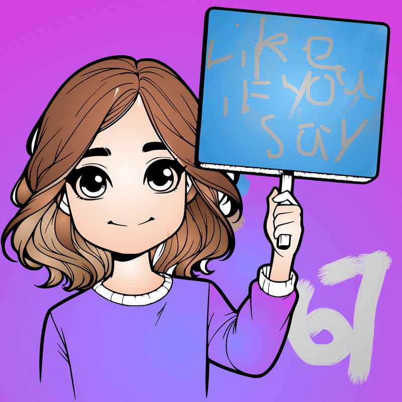 realistic girl holding up a sign