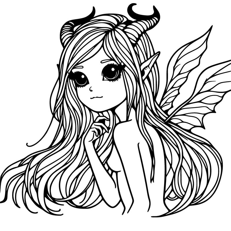 beautiful scary female fae