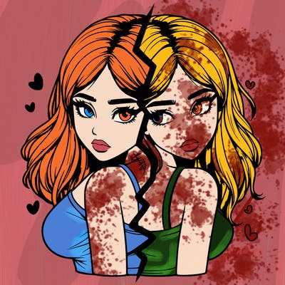 realistic girl split