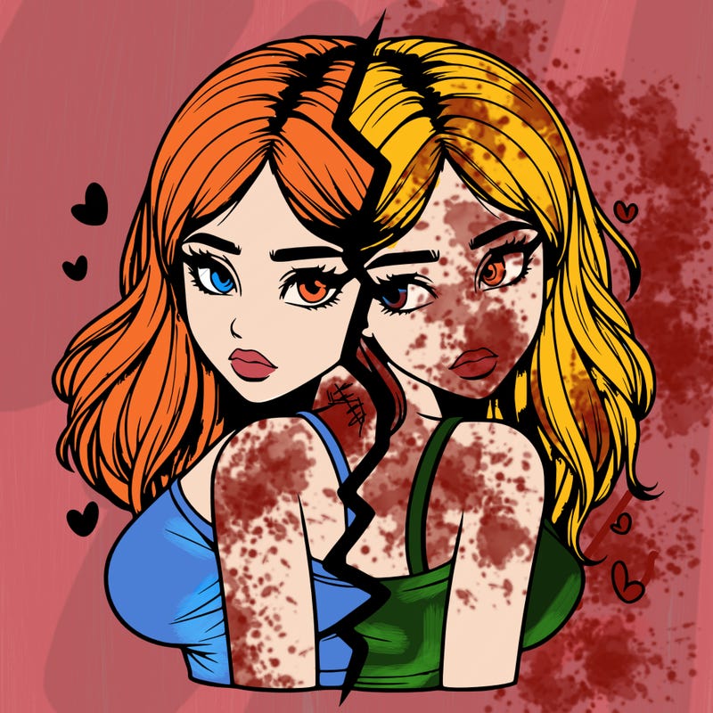 realistic girl split