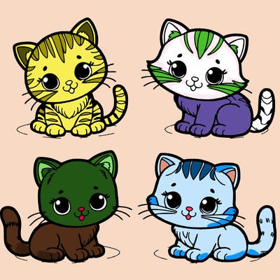 4 kitties