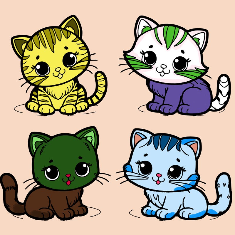 4 kitties