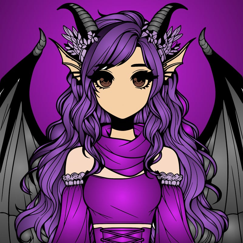 realistic girl with dragon wings horns and a tail