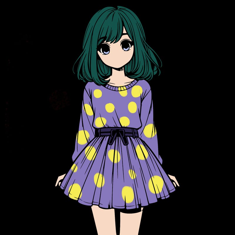 realistic girl with a skirt on