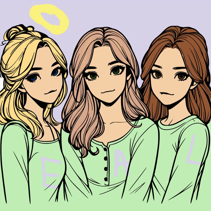 three realistic girls