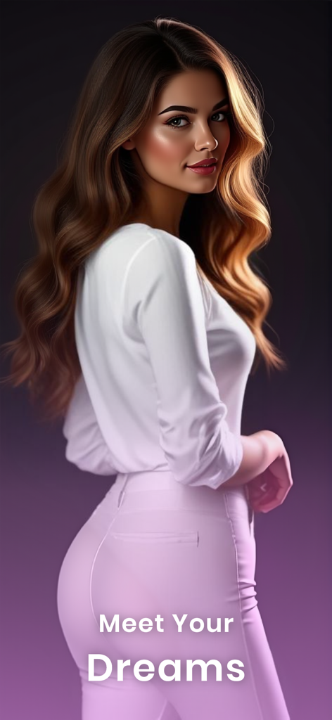 Ai Girlfriend :Virtual Chatbot - Compañera virtual generada por IA con el texto Conoce Tus Sueños