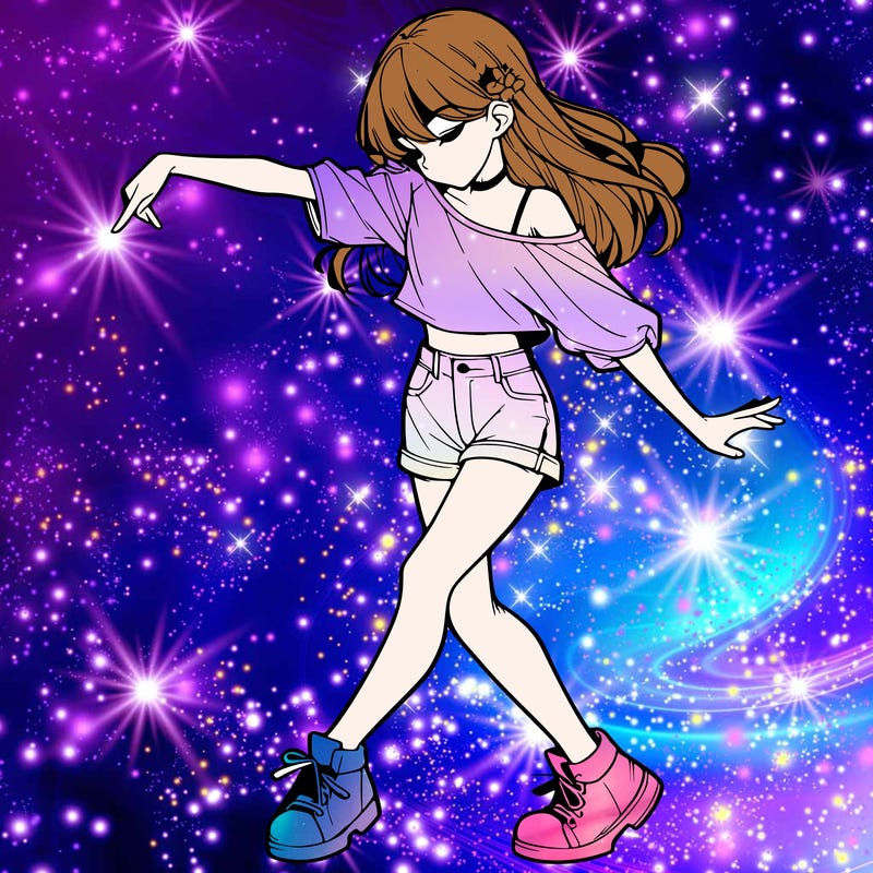 realistic girl danceing
