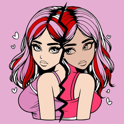 realistic girl split