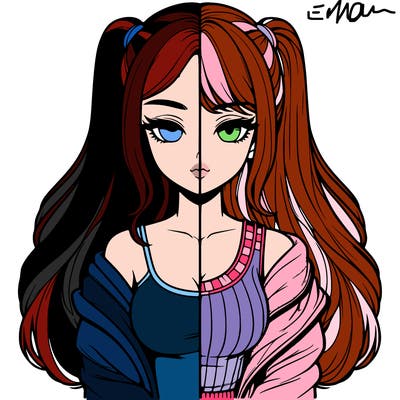 realistic girl split