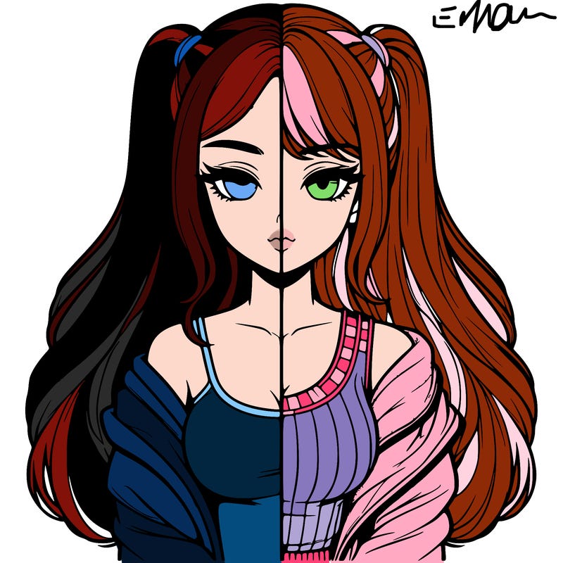 realistic girl split