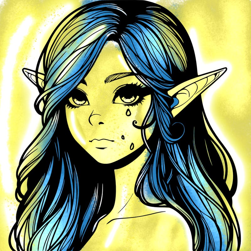 elf girl realistic dark fantasy