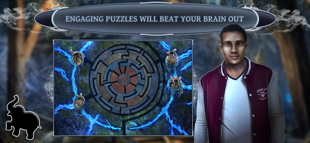 Paranormal Files 2・Tall Man - A circular maze puzzle screen in the Paranormal Files 2 mobile game