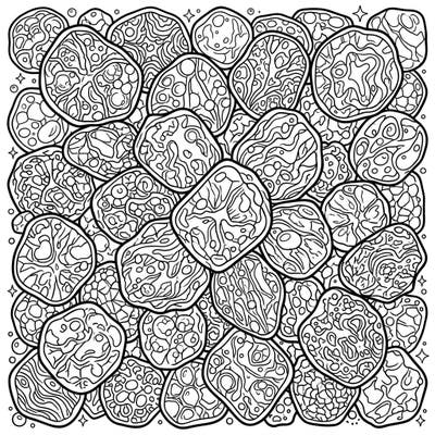 Discover a unique adult coloring experience with this intricate design featuring detailed opaque hailstones. Perfect for mindfulness and creative expression, this template offers a complex challenge for experienced colorists.