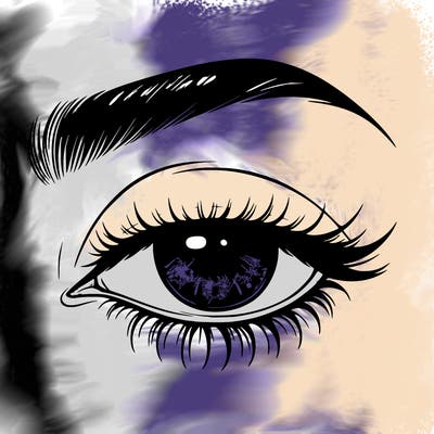 eye closed realistic