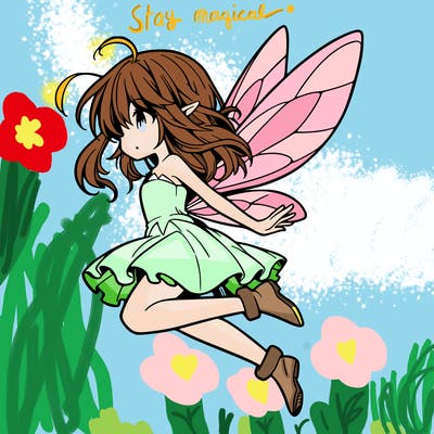 manga fairy flying
