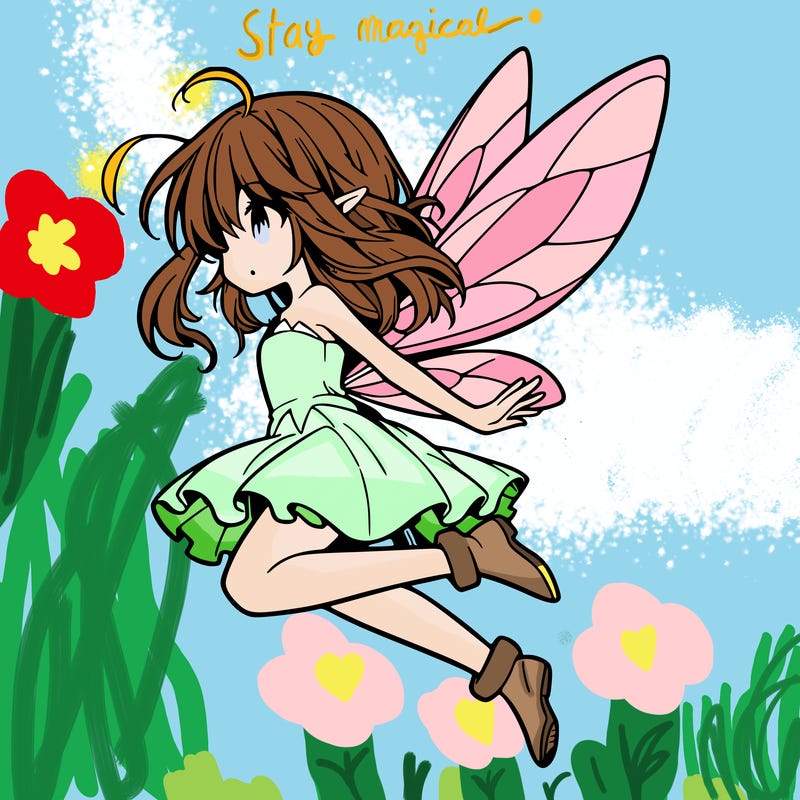 manga fairy flying