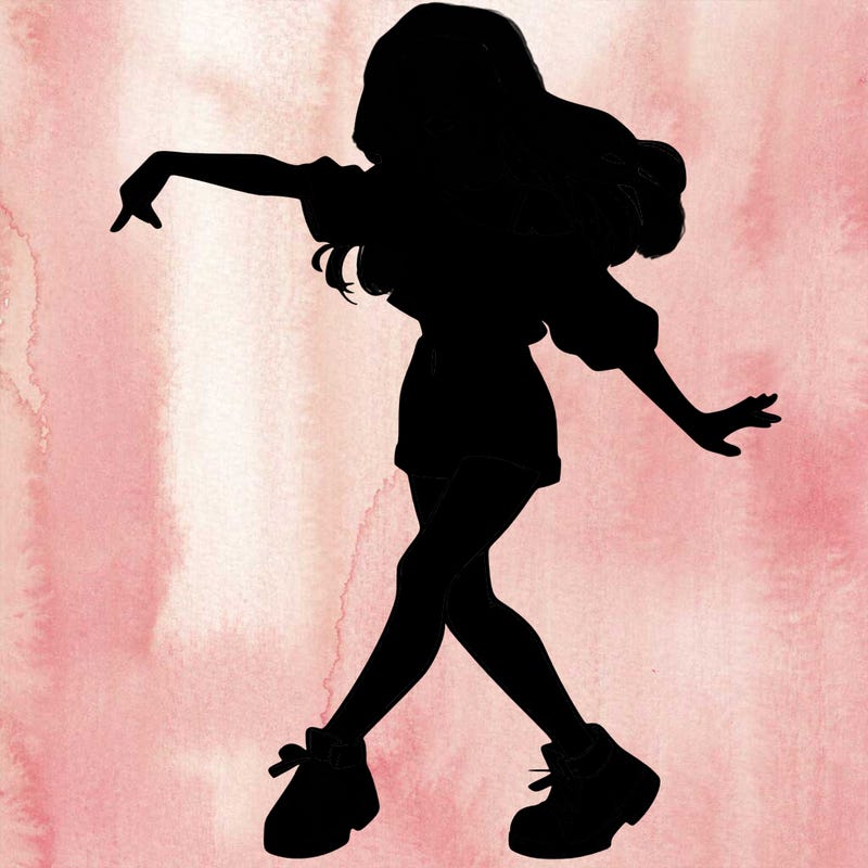 realistic girl danceing