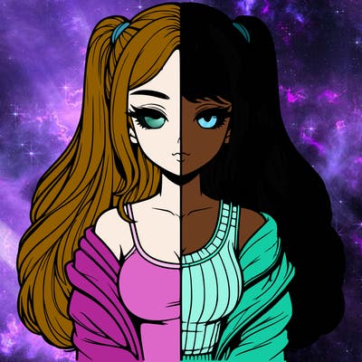 realistic girl split