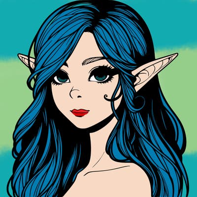 elf girl realistic dark fantasy