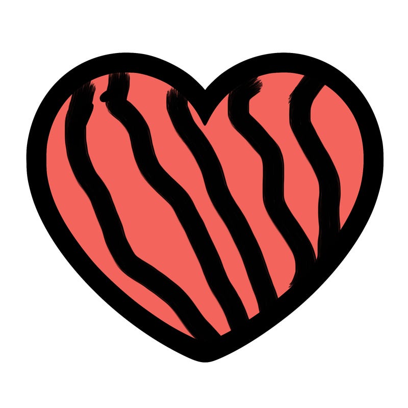 a blank heart