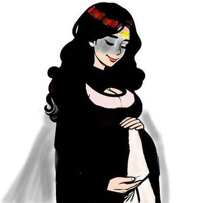 woman heavily pregnant realistic