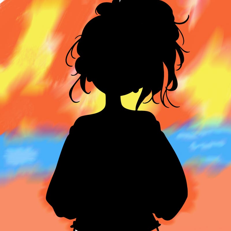 girl with a messy ponytail glasses a baggy crop top and jean shorts