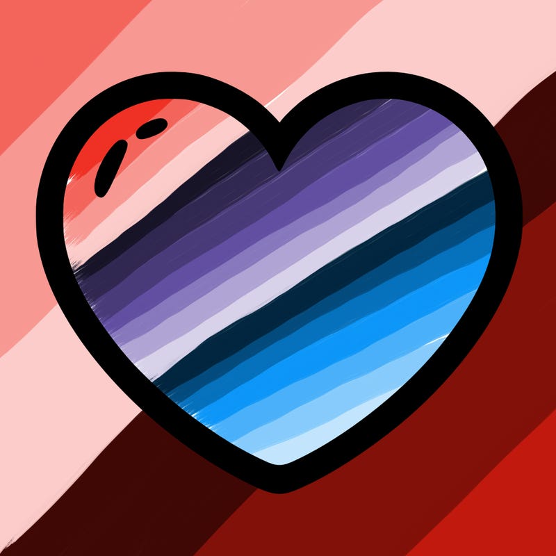 a blank heart