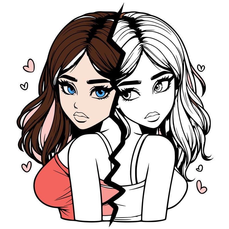 realistic girl split