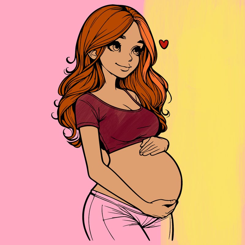 realistic pregnant girl