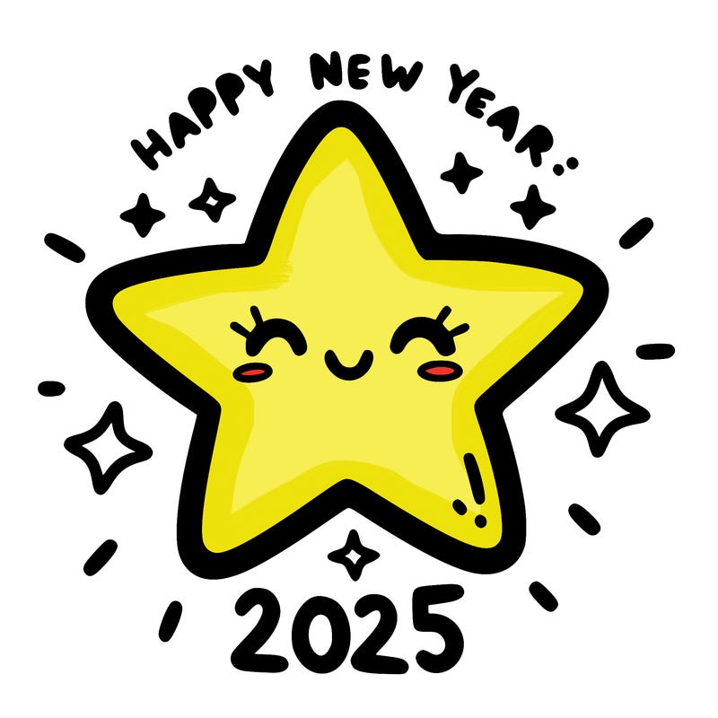 happy new year 2025 star wish