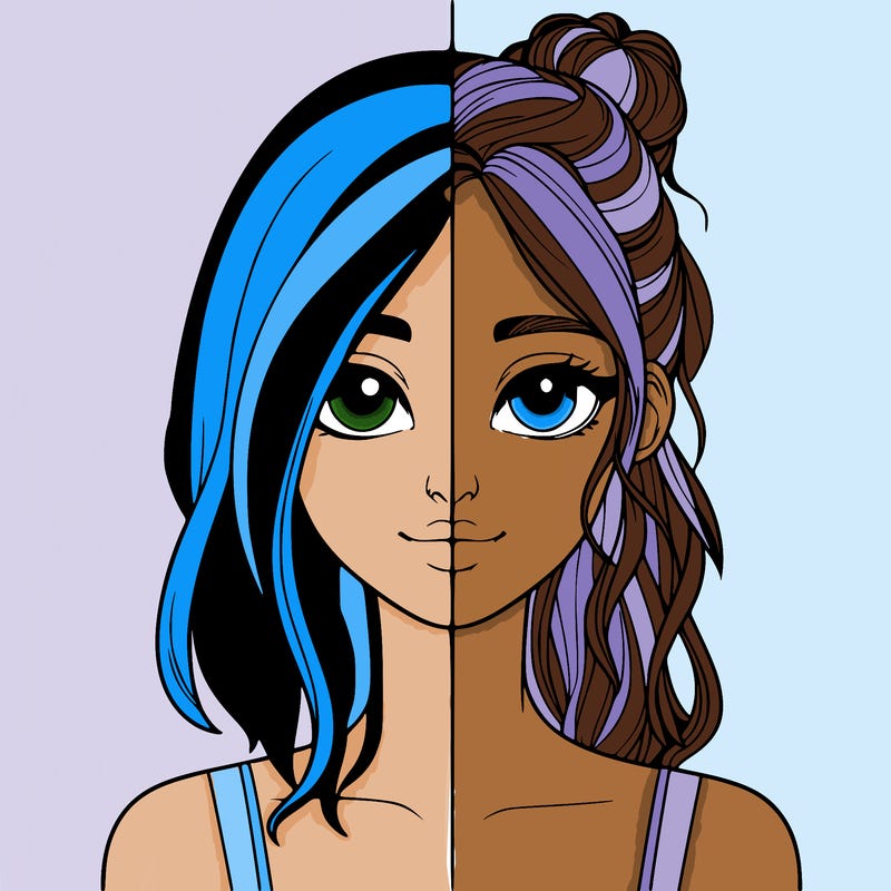 realistic girl split