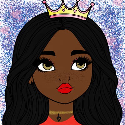 a realistic girl with a crown on