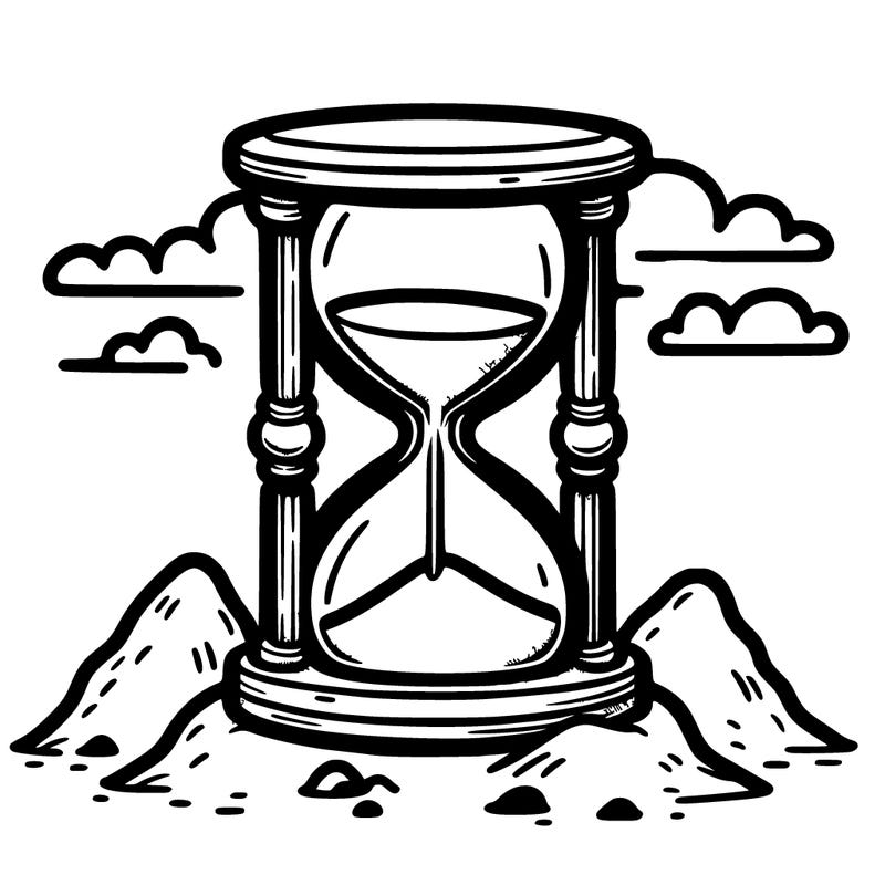 .hourglass sand of time