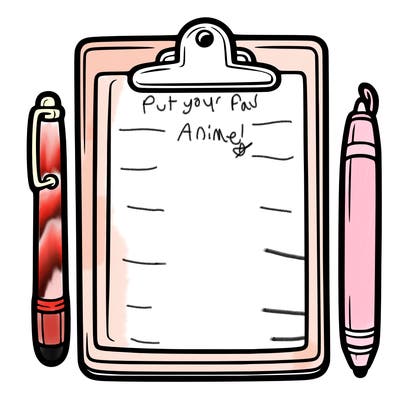 blank clip board with pen