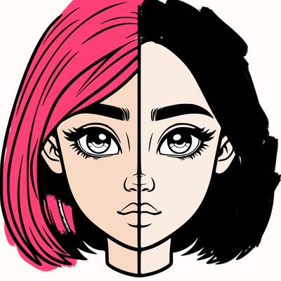 realistic girl split