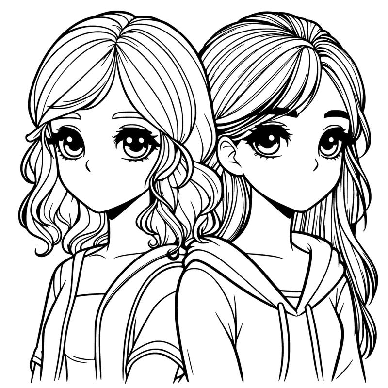 realistic girl duo