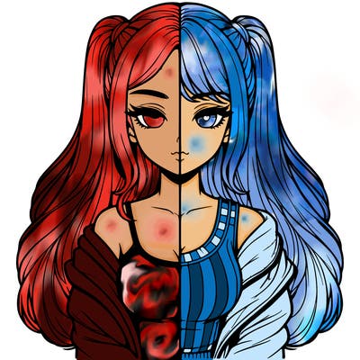 realistic girl split