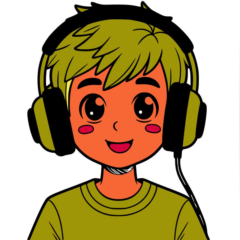 boy with headphones on