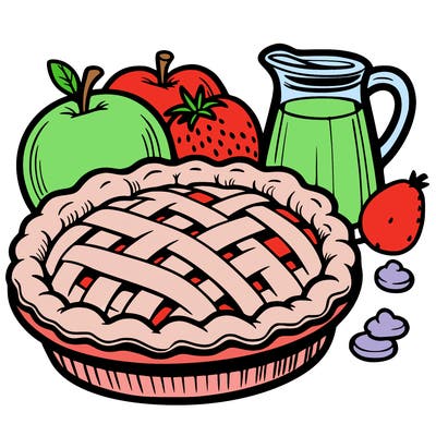 a pie of food