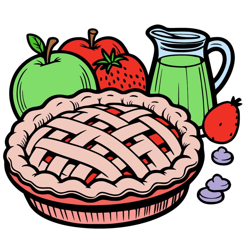 a pie of food