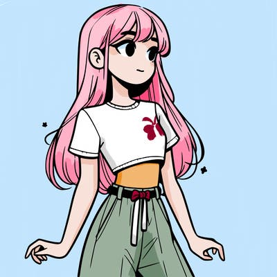 girl in a cute crop top