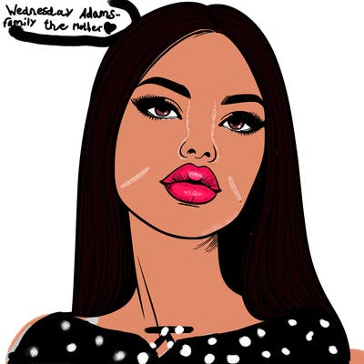 realistic woman with full lips