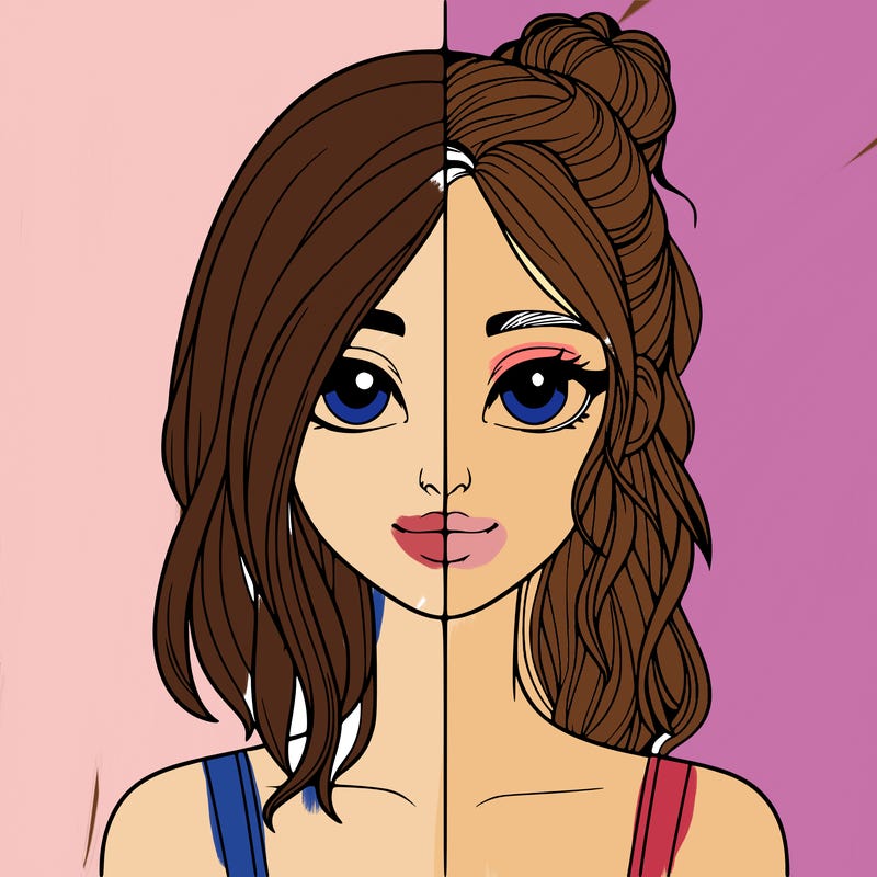 realistic girl split