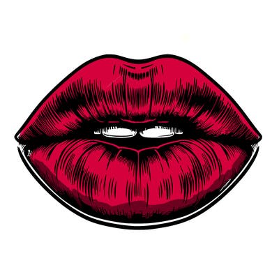 realistic mouth with lips