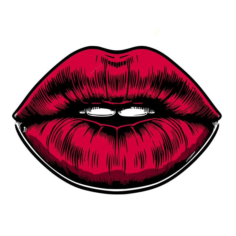 realistic mouth with lips