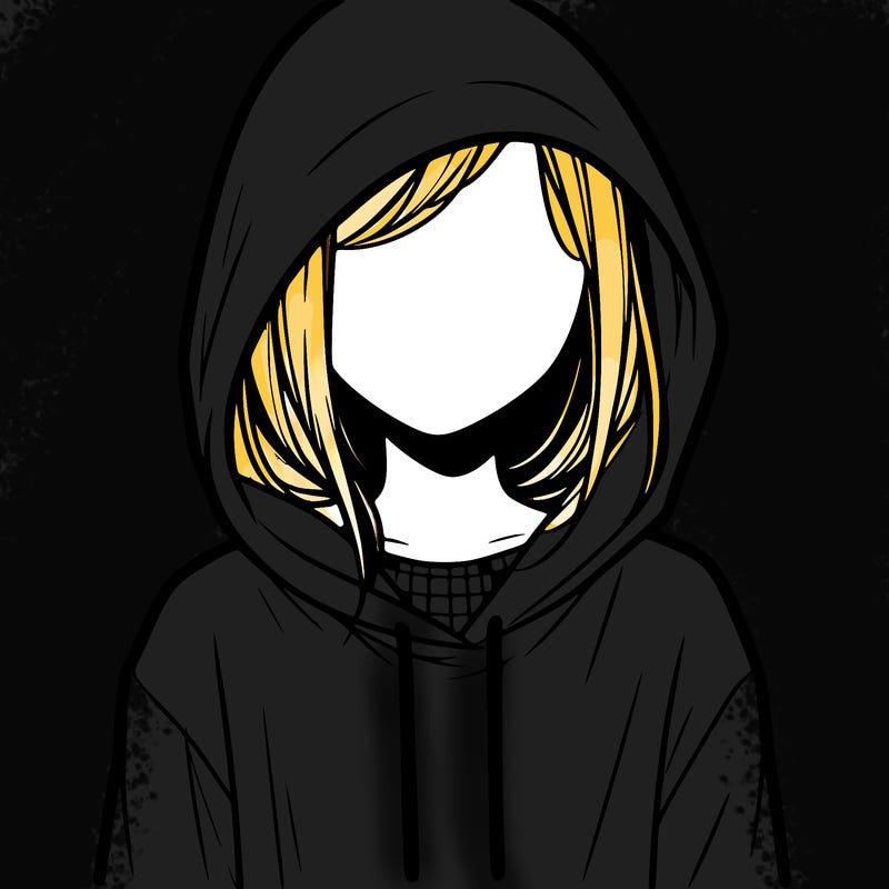 faceless girl in hoodie