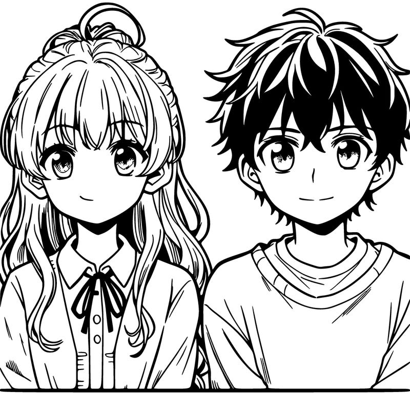 manga boy and girl