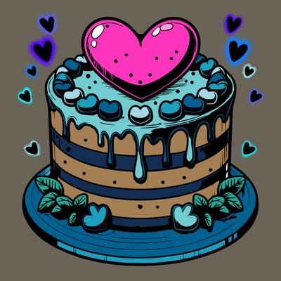 realistic heart cake