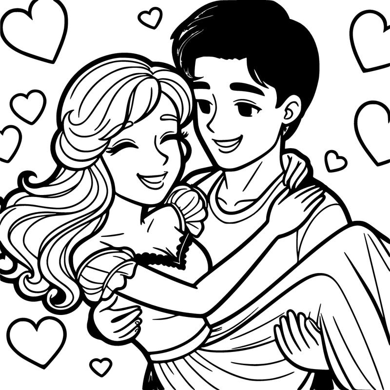 man and woman in love